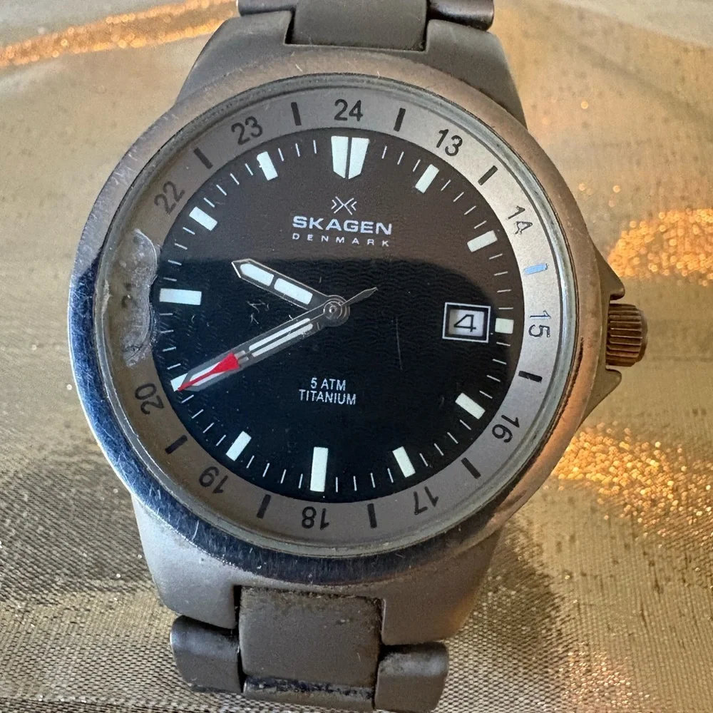 Skagen Titanium Watch with Black Dial - Picture 2 of 5